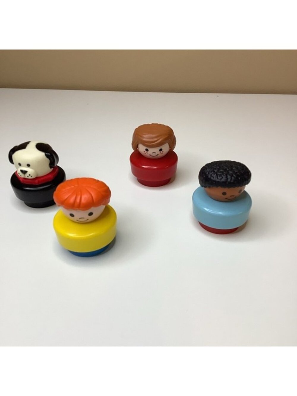 Vintage 1990s Fisher Price Chunky Little People Figures Bundle Of 4, Preloved